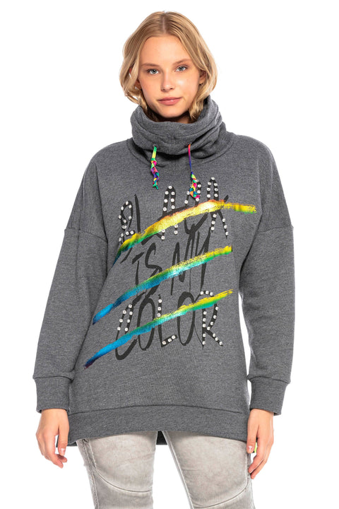 WL242 Shawl Collar Long Sweatshirt