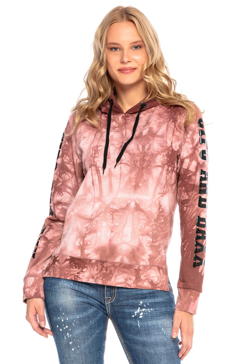WL255 Embossed Printed Hooded Sweatshirt
