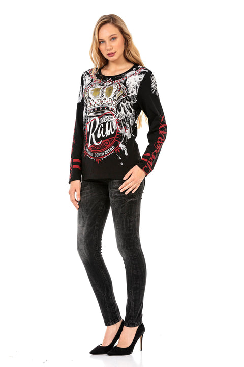 WL284 Women's Printed Long Sleeve T-Shirt