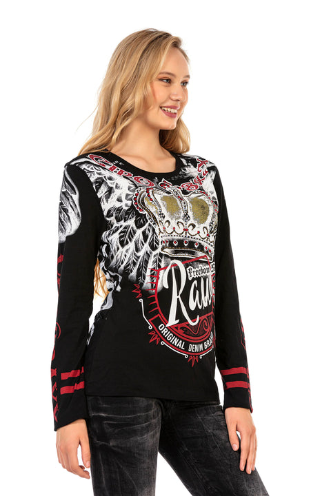 WL284 Women's Printed Long Sleeve T-Shirt