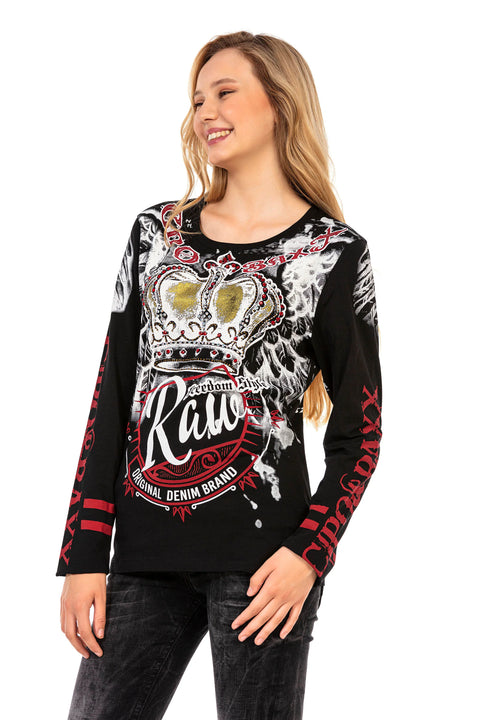 WL284 Women's Printed Long Sleeve T-Shirt