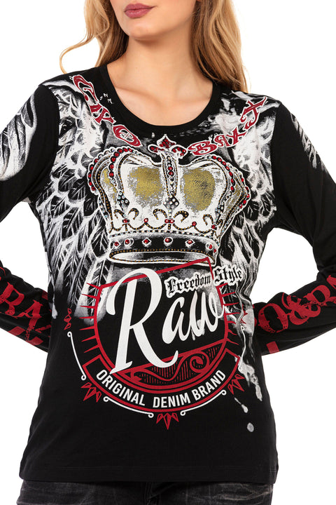 WL284 Women's Printed Long Sleeve T-Shirt