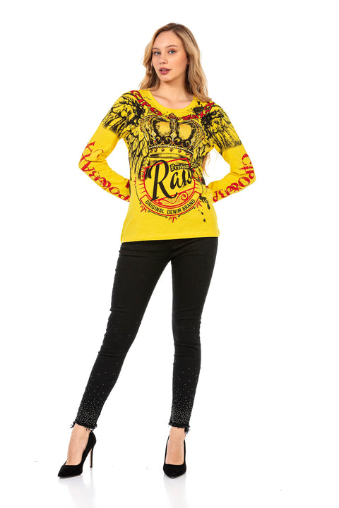 WL284 Women's Printed Long Sleeve T-Shirt