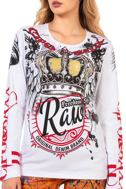 WL284 Women's Printed Long Sleeve T-Shirt