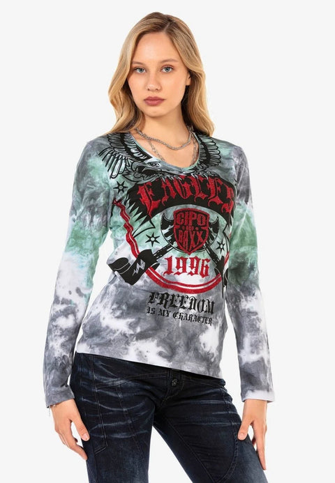 WL291 Eagles Printed Long Sleeve T-Shirt