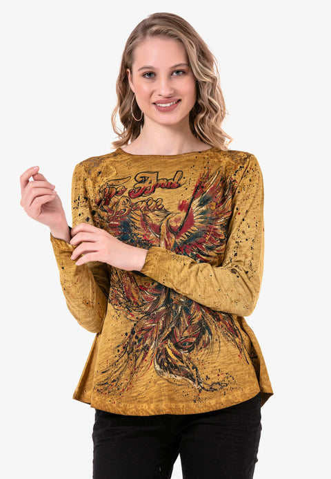 WL307 Pheonix Mustard Color Thin Sweatshirt
