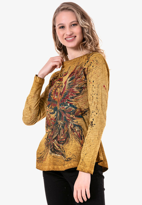 WL307 Pheonix Mustard Color Thin Sweatshirt