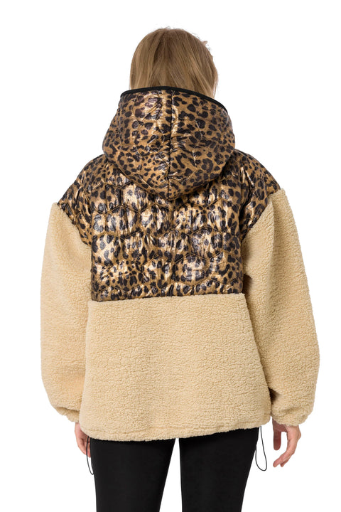 WL333 women hooded sweatshirt with a shiny quilting element