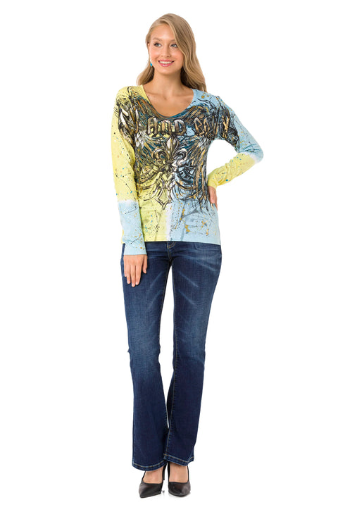 WL335 Patterned Slim Thin Sweatshirt
