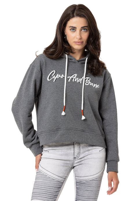 WL351 Basic Front Printed Sweatshirt
