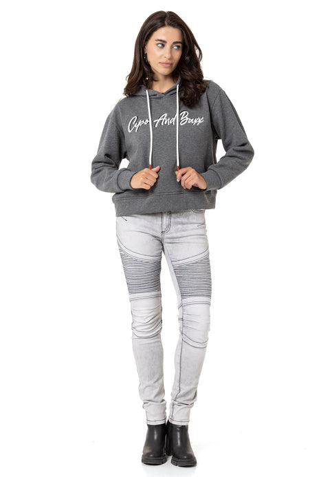 WL351 Basic Front Printed Sweatshirt