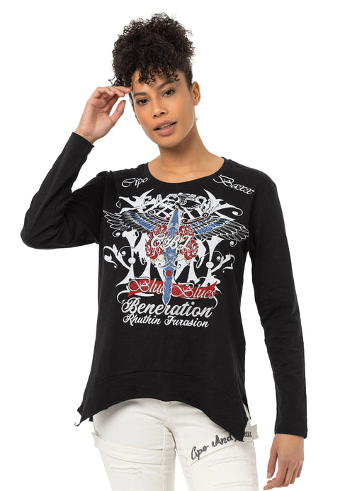 WL354 Sweatshirt with Collar Detail
