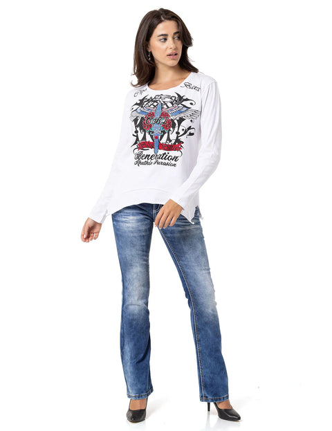 WL354 Sweatshirt with Collar Detail