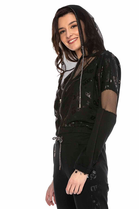 WLR138 Women's Black Tracksuit Set