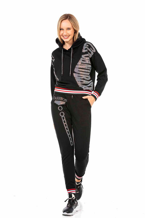 WLR139 Black Tracksuit Set