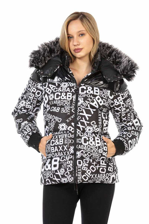 WM129 Printed Women's Puffer Coat