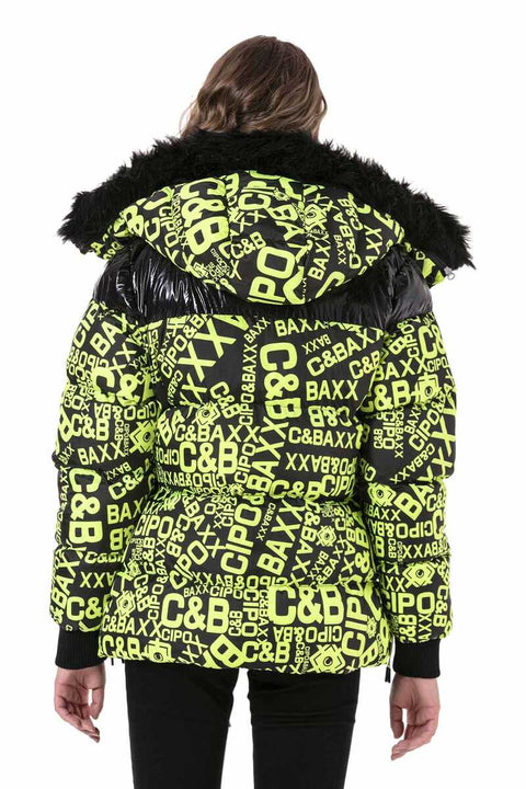 WM129 Printed Women's Puffer Coat