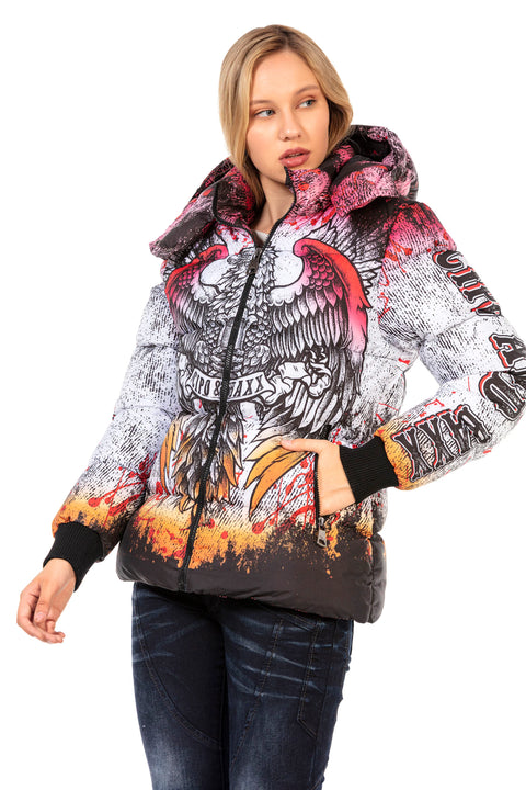 WM130 Printed Women's Puffer Coat