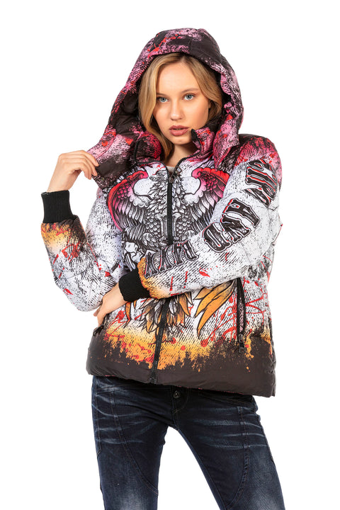WM130 Printed Women's Puffer Coat