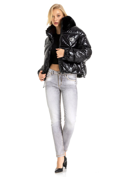 WM134 Women's winter jacket with synthetic fur collar
