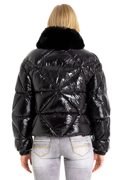 WM134 Women's winter jacket with synthetic fur collar