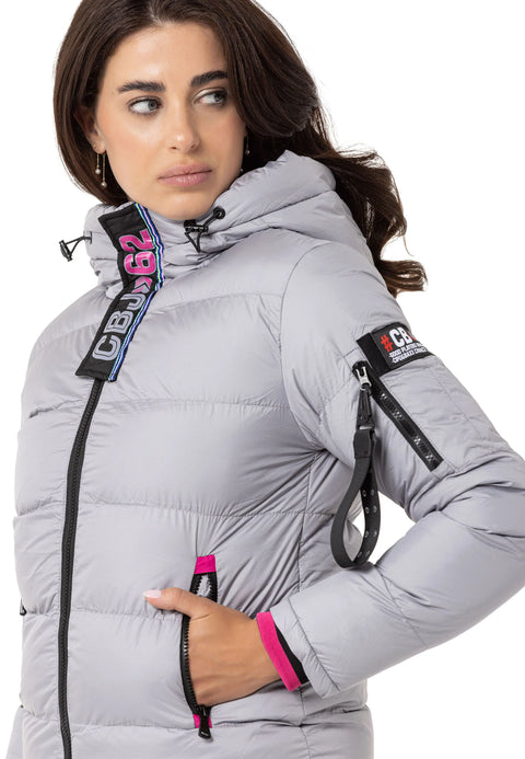 WM138 women's winter jacket with a stand -up collar