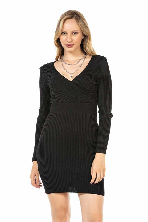 WP222 women jersey dress with bilateral V-neckline