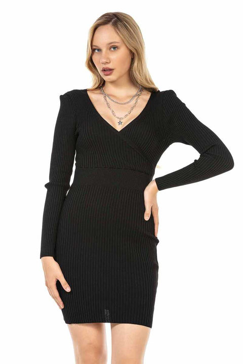 WP222 women jersey dress with bilateral V-neckline