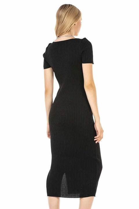 WP223 women jersey dress with side slit