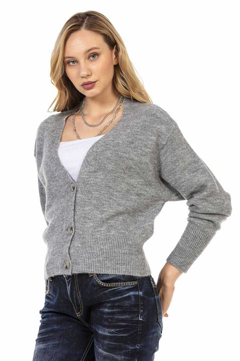 WP235 Buttoned Short Cardigan