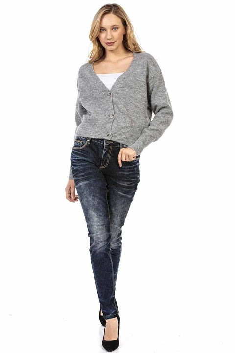 WP235 Buttoned Short Cardigan