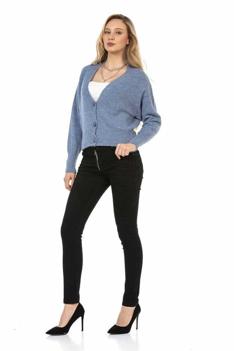 WP235 Buttoned Short Cardigan