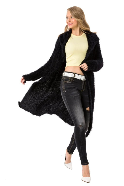 WP244 Plush Long Cardigan