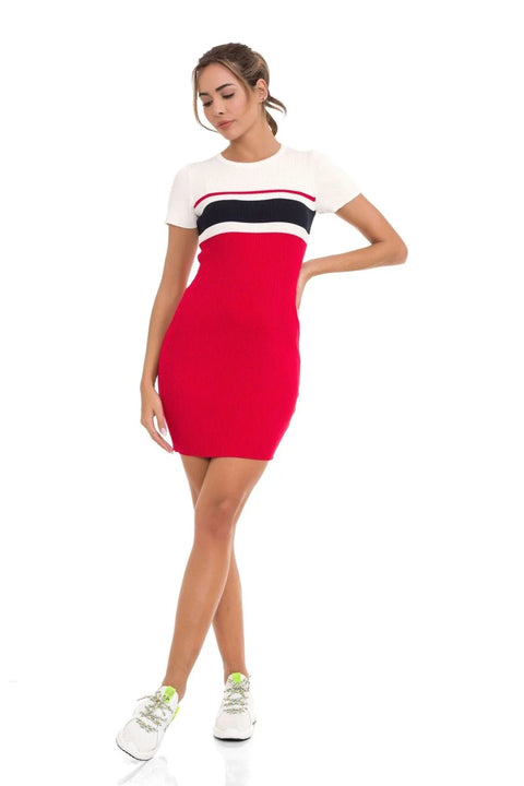 WP257 Striped Knitwear Mini Dress