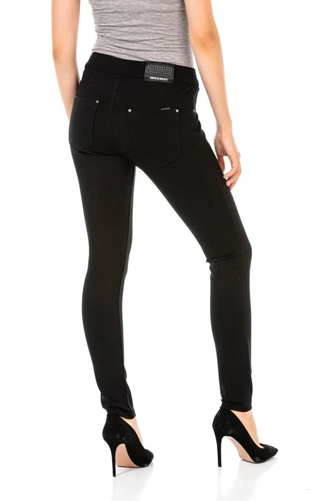 WR143 Black Lycra Leggings Trousers