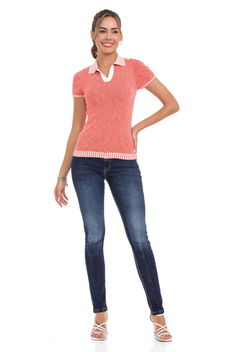 WT354 Polo Neck Knitwear T-Shirt