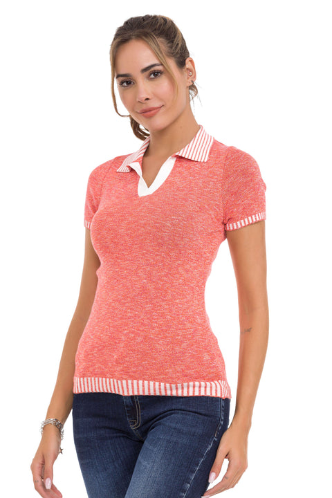 WT354 Polo Neck Knitwear T-Shirt