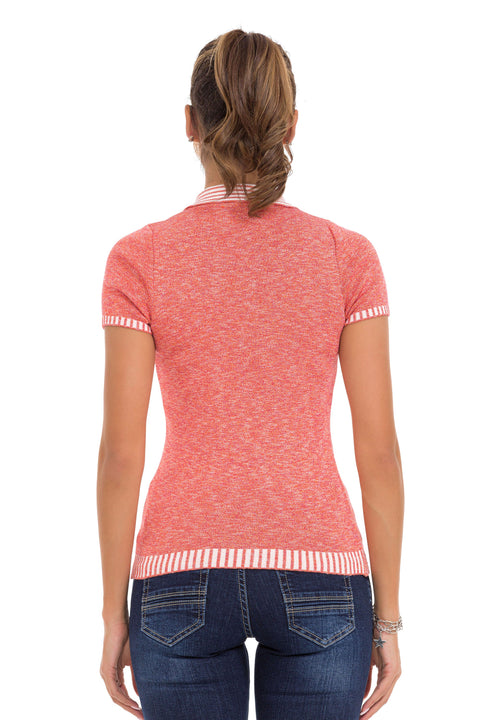WT354 Polo Neck Knitwear T-Shirt