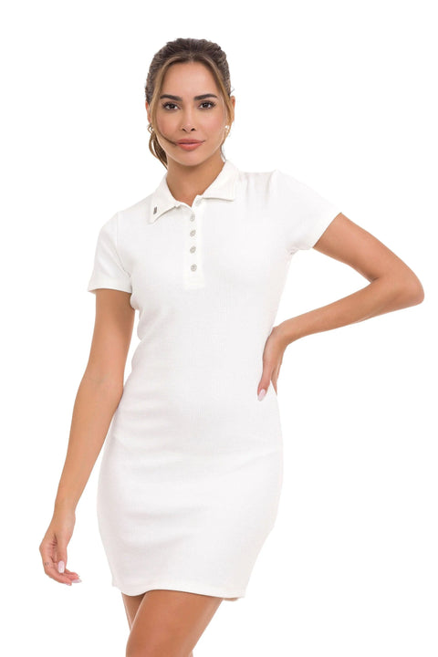 WT362 Polo Collar Knitwear Long Women's Dress