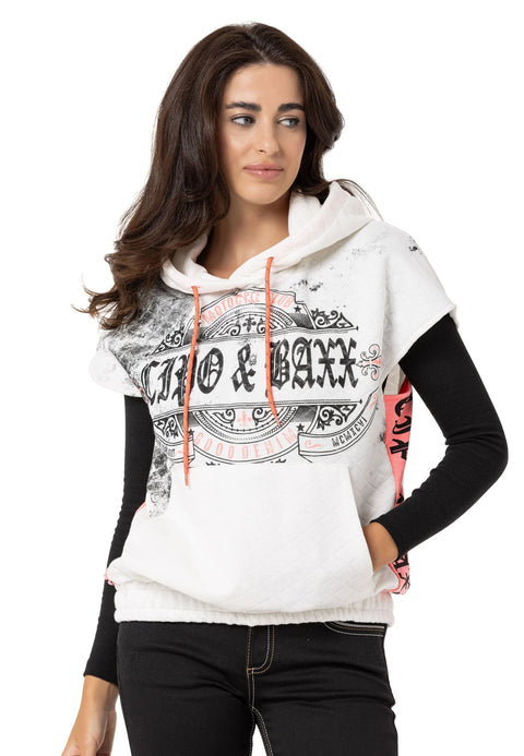 WT374 Women's T-Shirt Zero Sleeve Hoodie