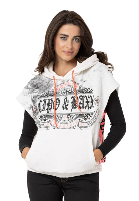 WT374 Women's T-Shirt Zero Sleeve Hoodie