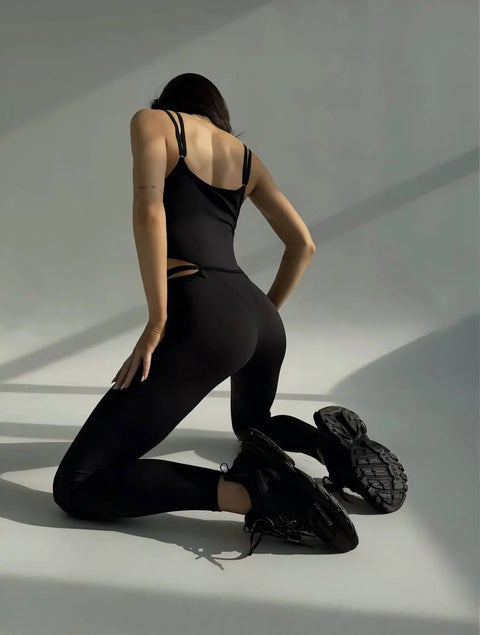 WY182 Jumpsuit Tight-Fitting with Cut-Outs