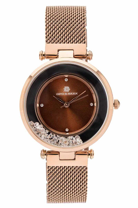 WZ104 Stone Mesh Braided Steel Strap Women's Watch